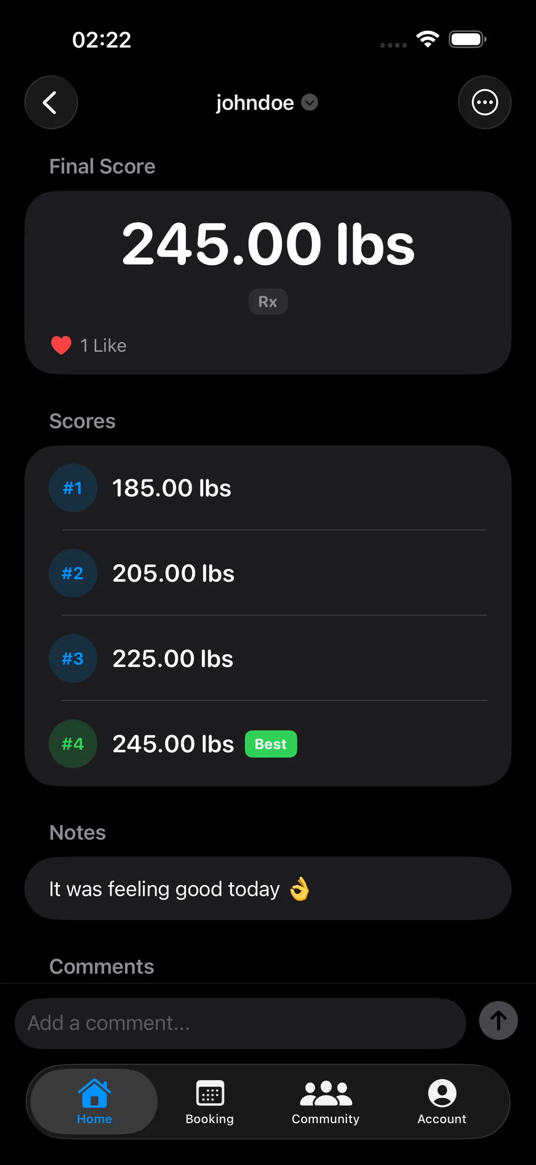 Score tracking